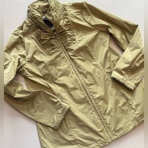 Rainforest Women’s L Packable Travel Coat Jacket  Light Green Hooded Full Zip